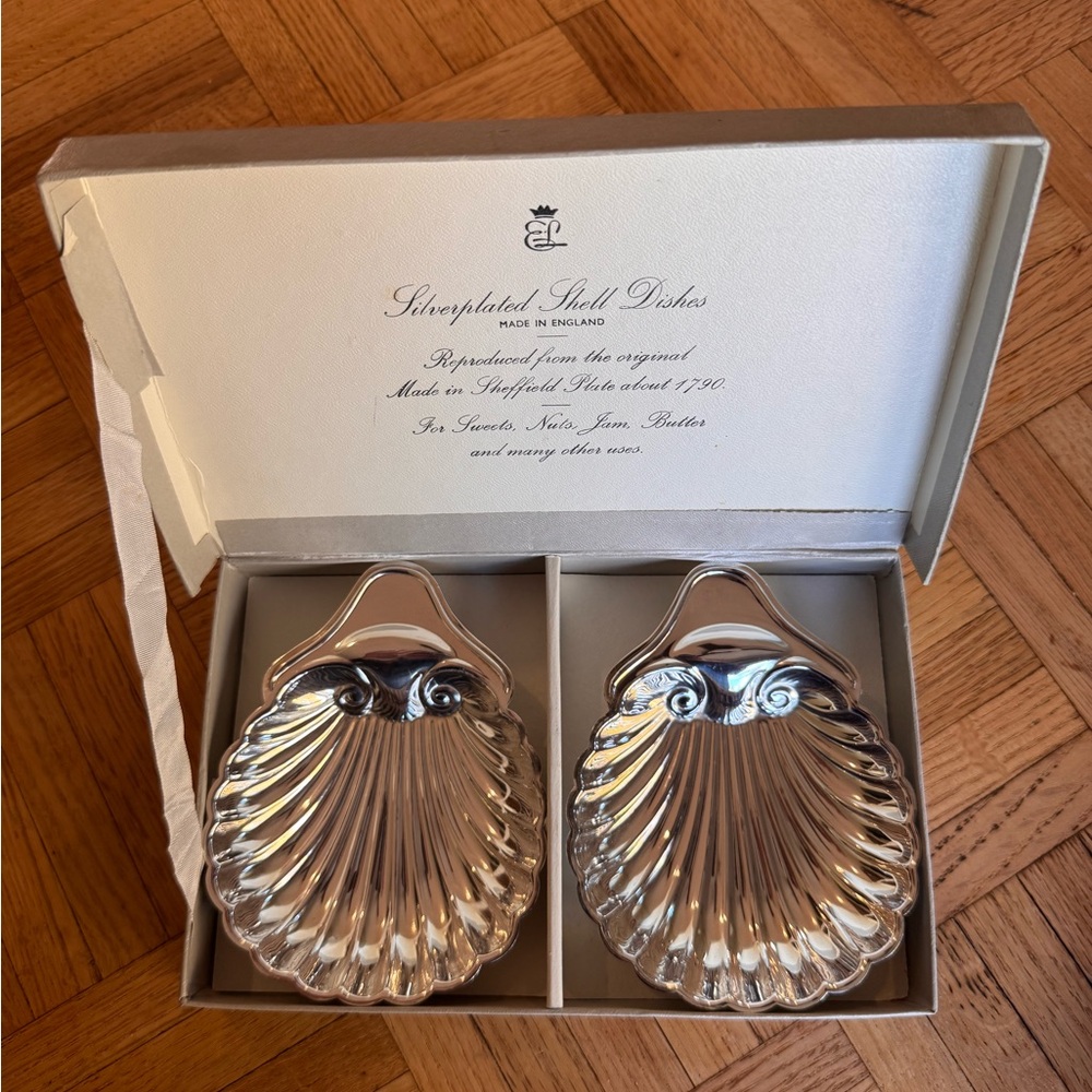 Park of Sheffield Silverplated Shell Dishes – Made in England (Boxed Set)
